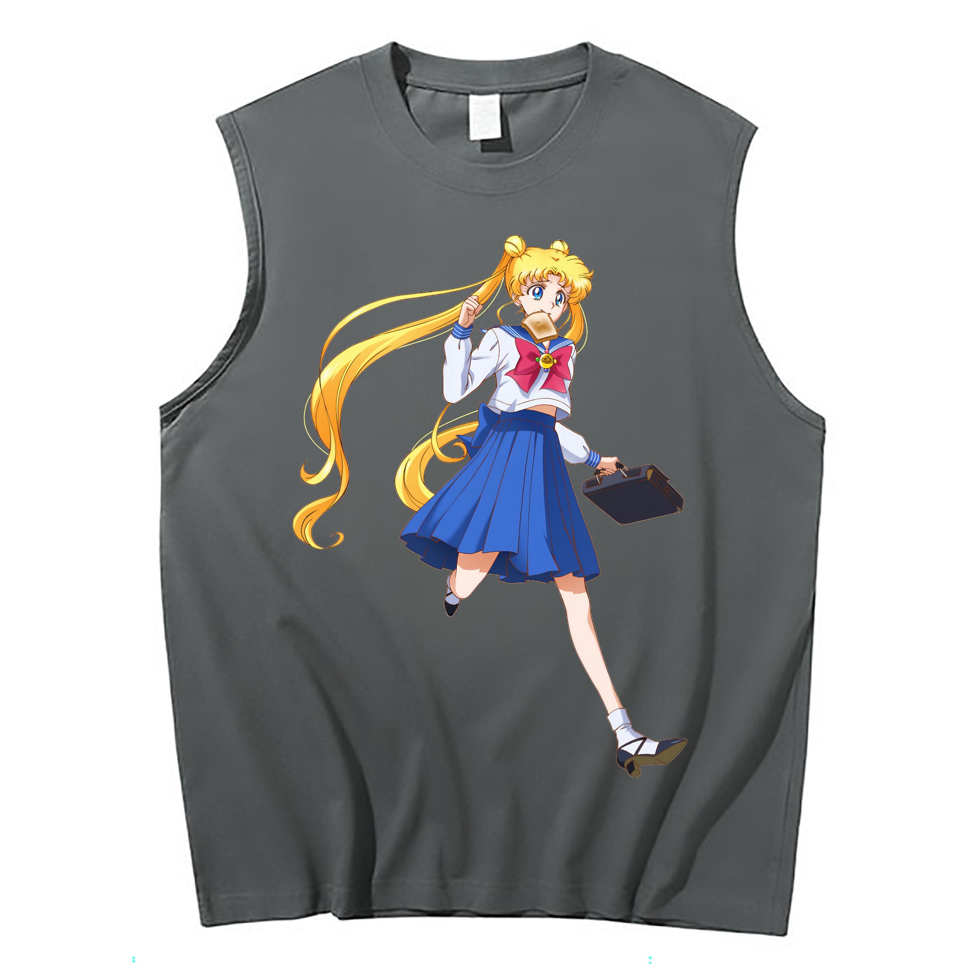 （画像用） 美少女戦士セーラームーン 愛野 美奈子 あいの みなこ Sailor Moon Aino Minako コットン100％タンクトップ（フロントプリント）